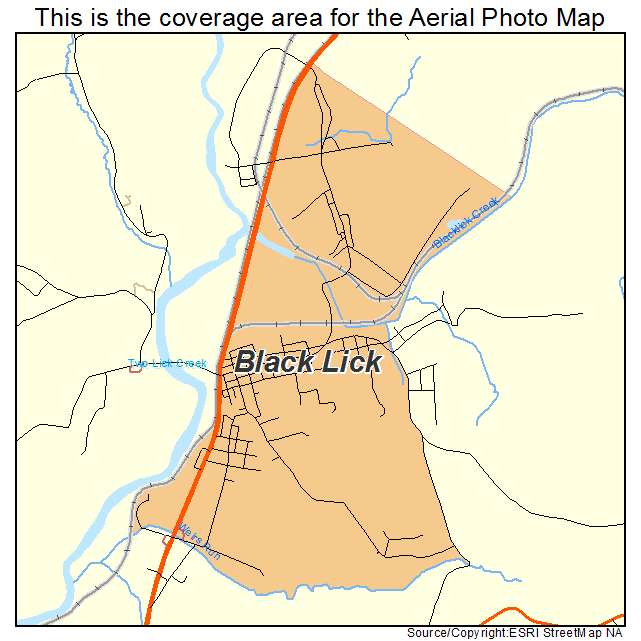 Black Lick, PA location map 