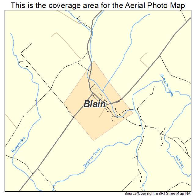 Blain, PA location map 