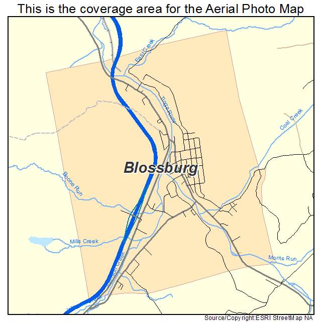 Blossburg, PA location map 
