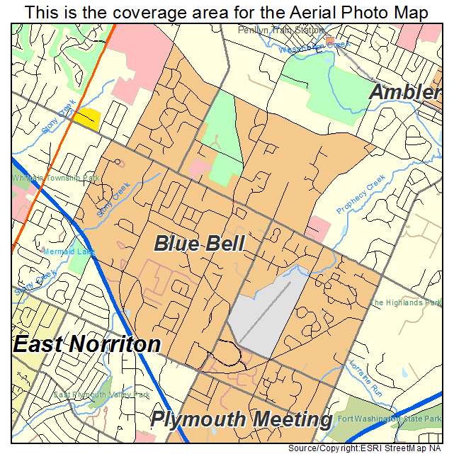 Blue Bell, PA location map 