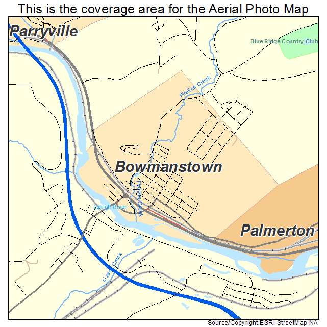 Bowmanstown, PA location map 