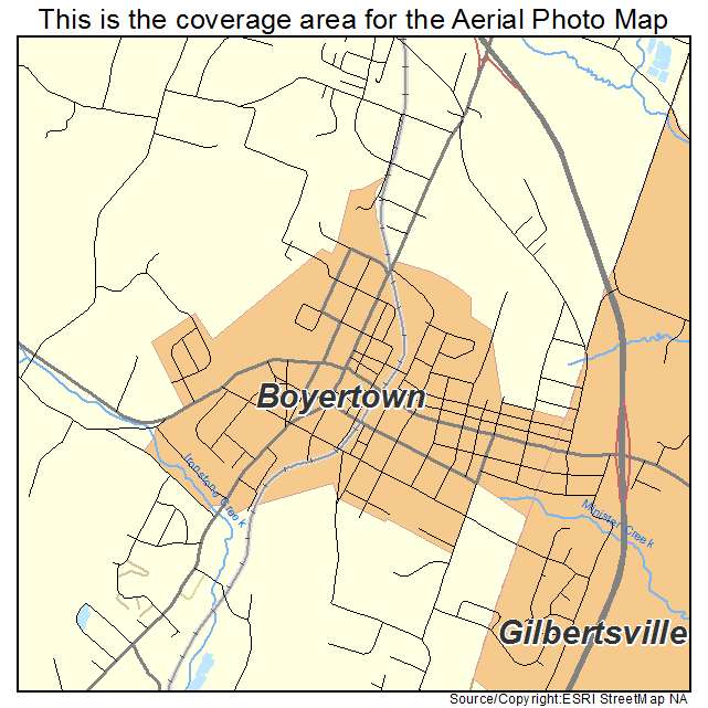 Boyertown, PA location map 