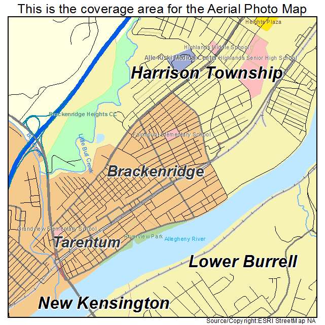 Brackenridge, PA location map 