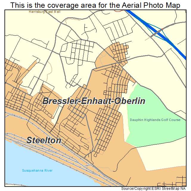 Bressler Enhaut Oberlin, PA location map 