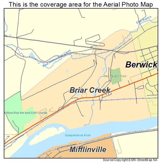 Briar Creek, PA location map 