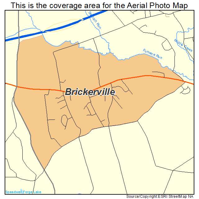 Brickerville, PA location map 
