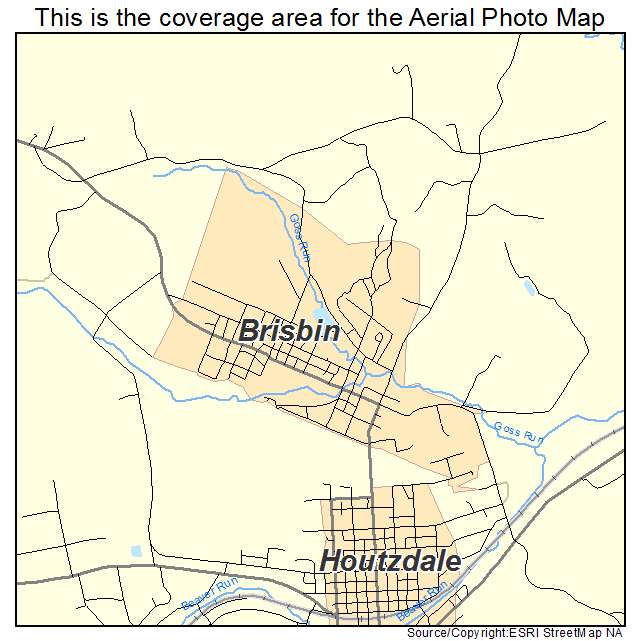 Brisbin, PA location map 