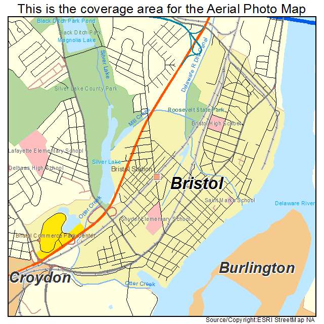Bristol, PA location map 