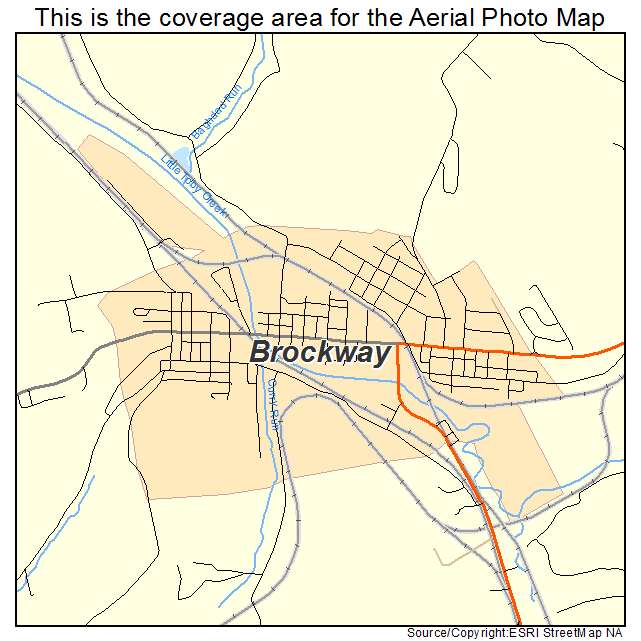 Brockway, PA location map 