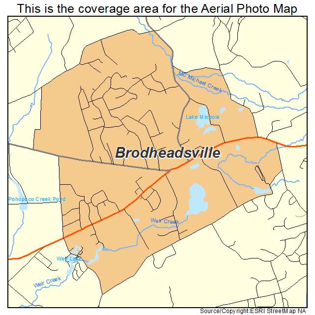 Brodheadsville, PA location map 