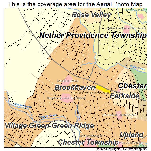 Brookhaven, PA location map 