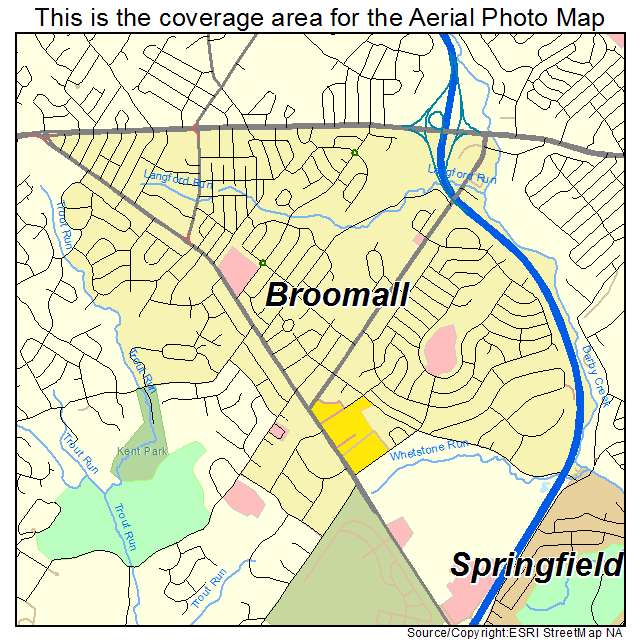 Broomall, PA location map 