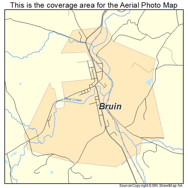 Bruin, PA location map 