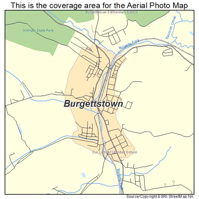 Burgettstown, PA location map 