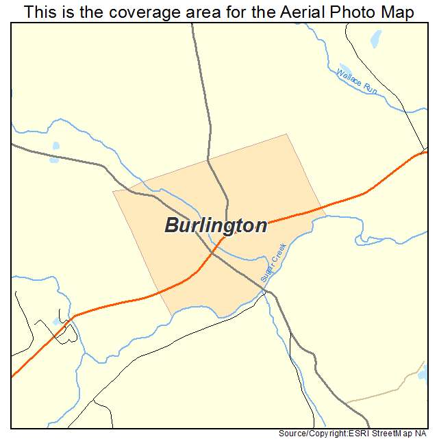 Burlington, PA location map 