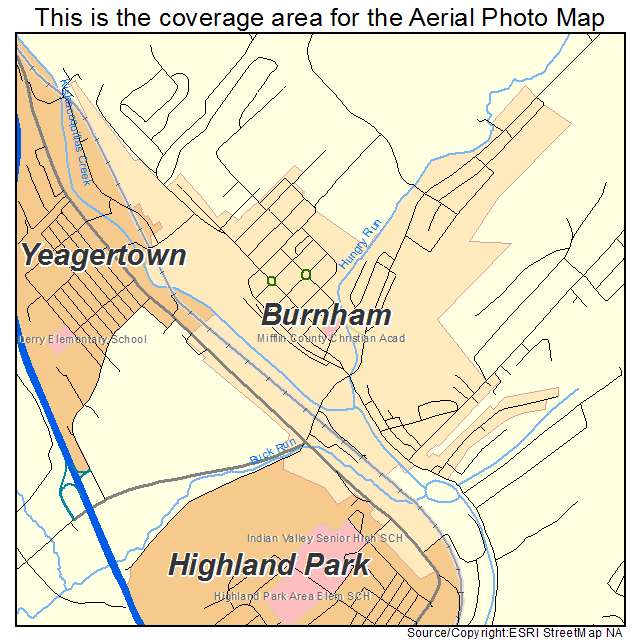 Burnham, PA location map 