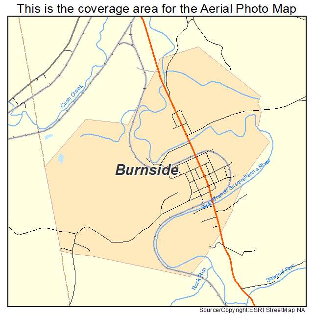 Burnside, PA location map 