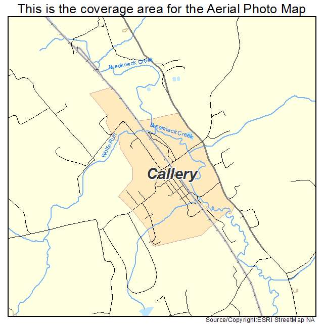 Callery, PA location map 