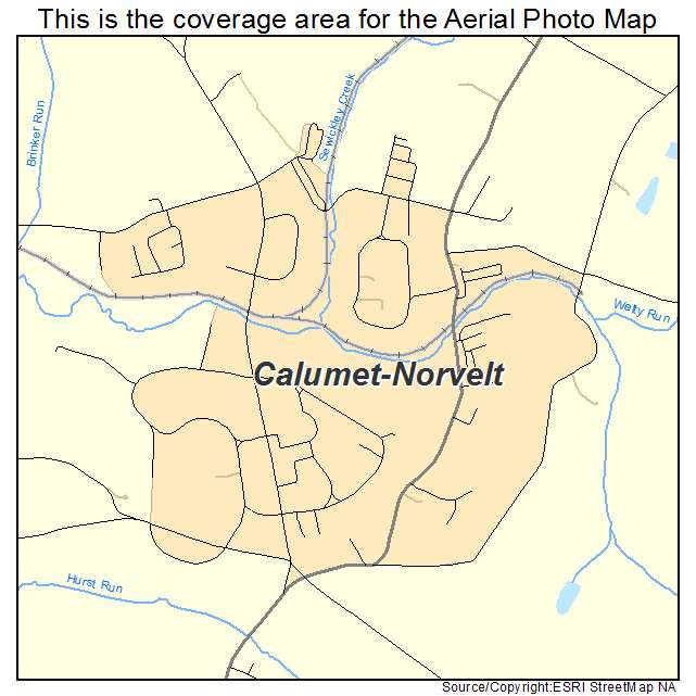 Calumet Norvelt, PA location map 