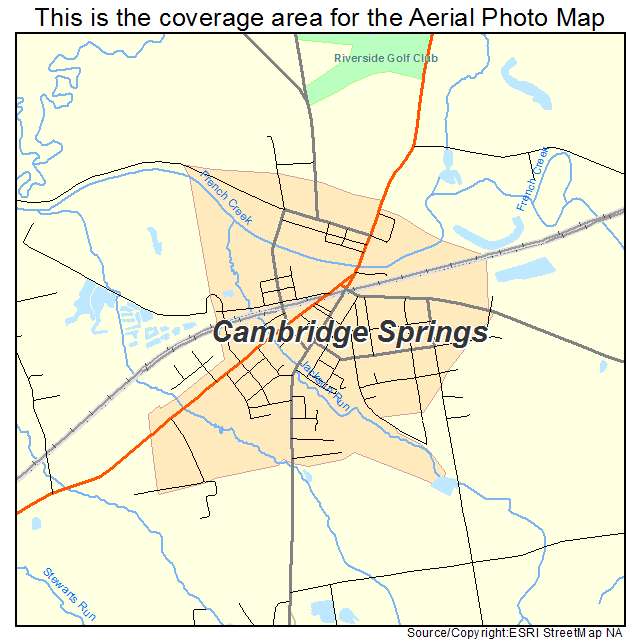 Cambridge Springs, PA location map 