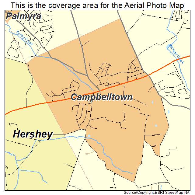 Campbelltown, PA location map 