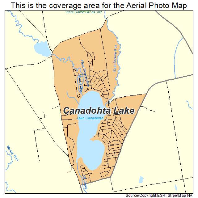 Canadohta Lake, PA location map 