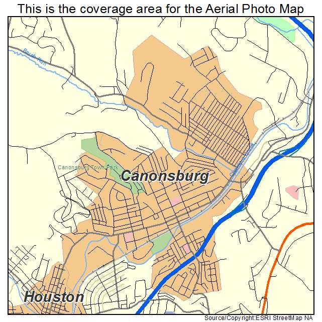 Canonsburg, PA location map 