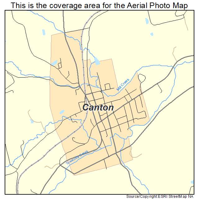 Canton, PA location map 