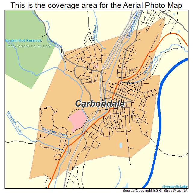 Carbondale, PA location map 
