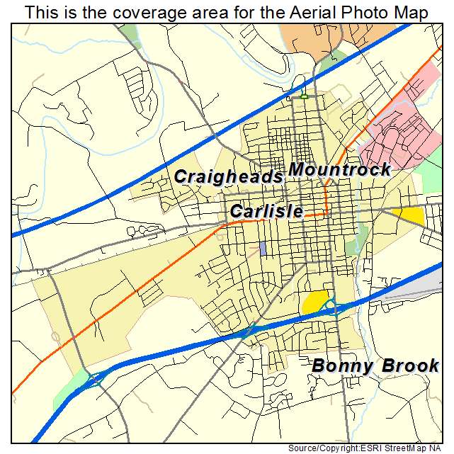 Carlisle, PA location map 