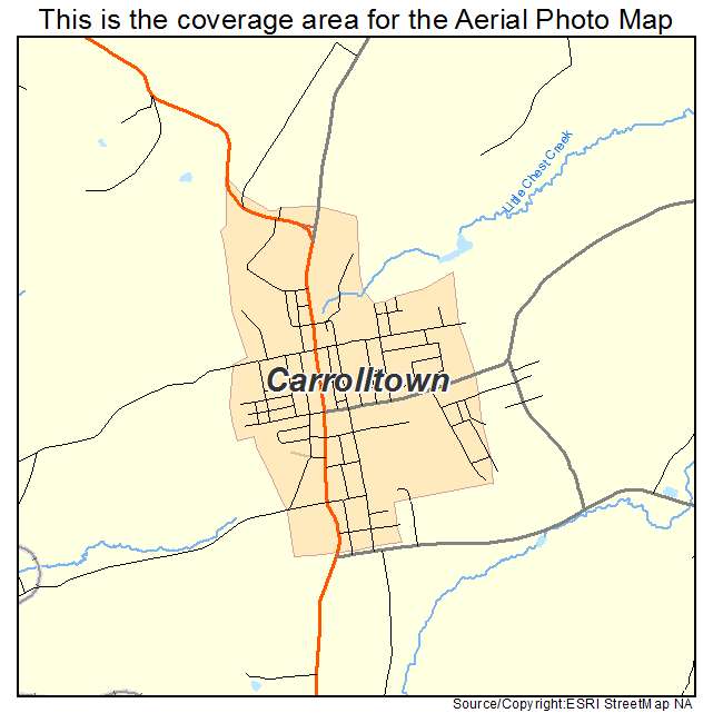 Carrolltown, PA location map 