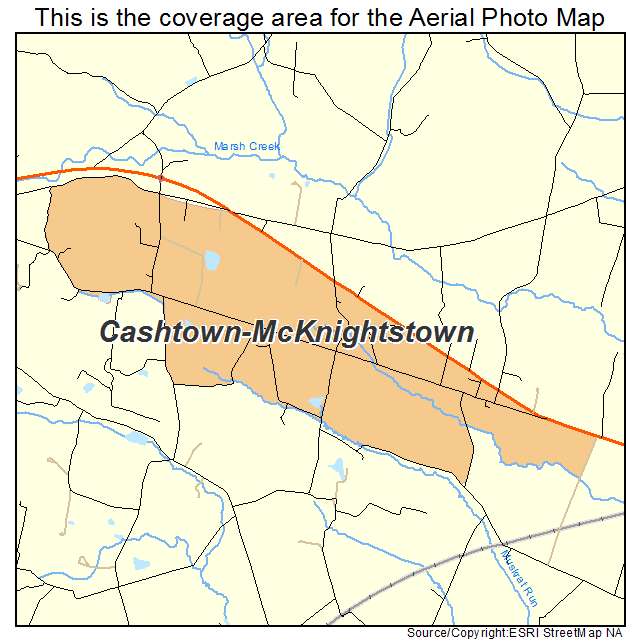 Cashtown McKnightstown, PA location map 