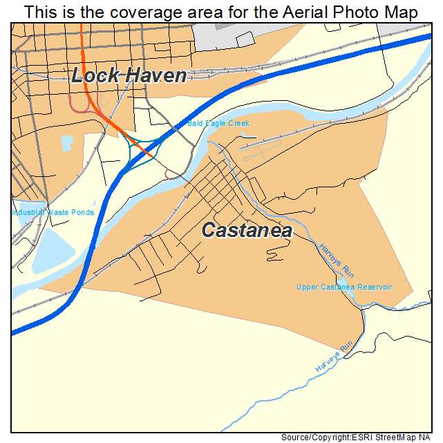 Castanea, PA location map 