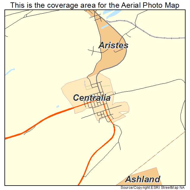 Centralia, PA location map 