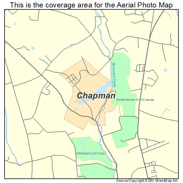 Chapman, PA location map 