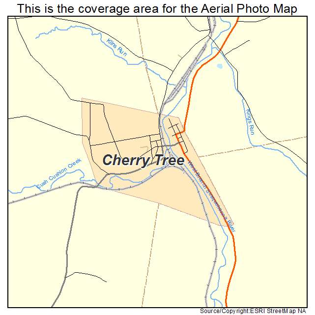Cherry Tree, PA location map 