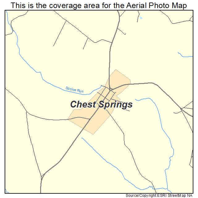 Chest Springs, PA location map 
