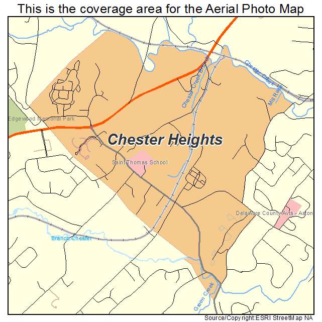 Chester Heights, PA location map 