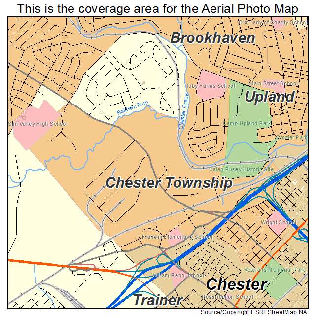 Chester Township, PA location map 