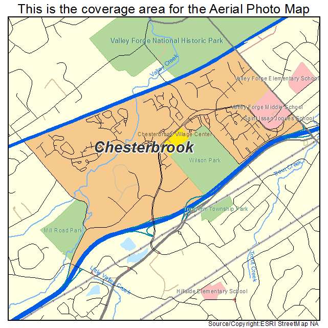 Chesterbrook, PA location map 
