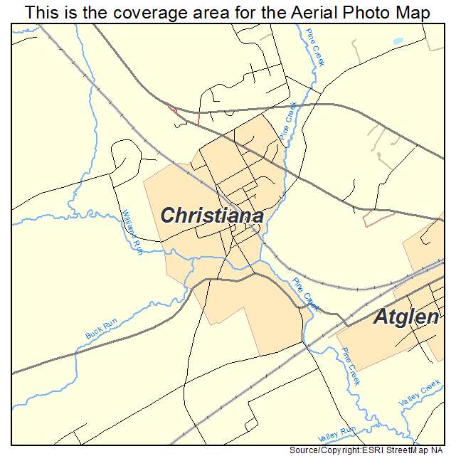 Christiana, PA location map 