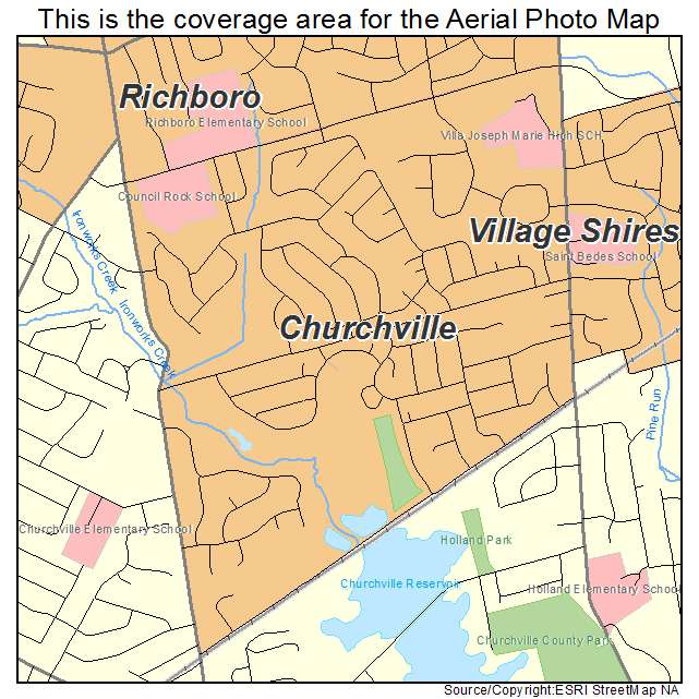 Churchville, PA location map 