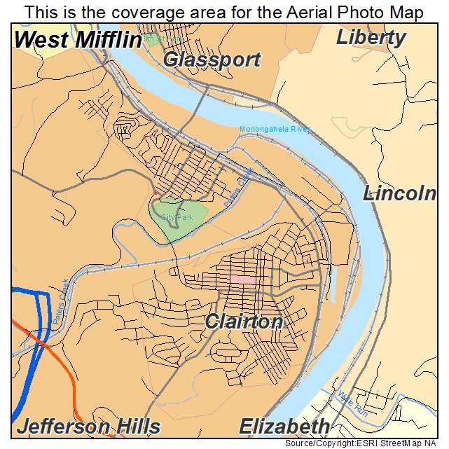 Clairton, PA location map 