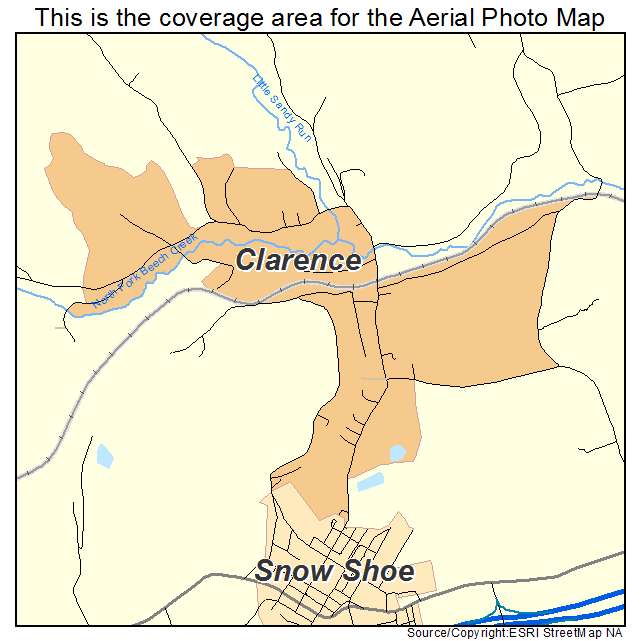 Clarence, PA location map 