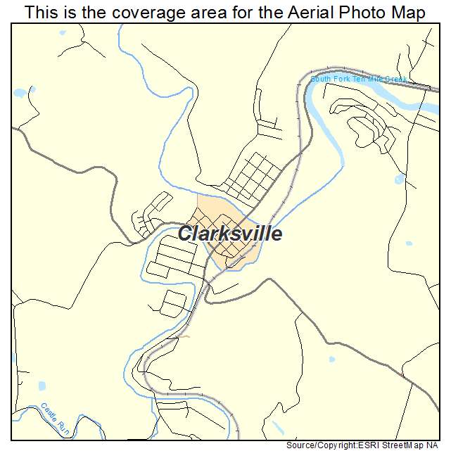 Clarksville, PA location map 