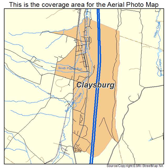 Claysburg, PA location map 