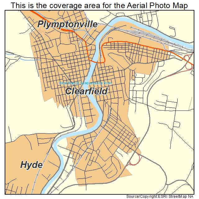 Clearfield, PA location map 