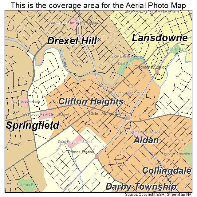 Clifton Heights, PA location map 