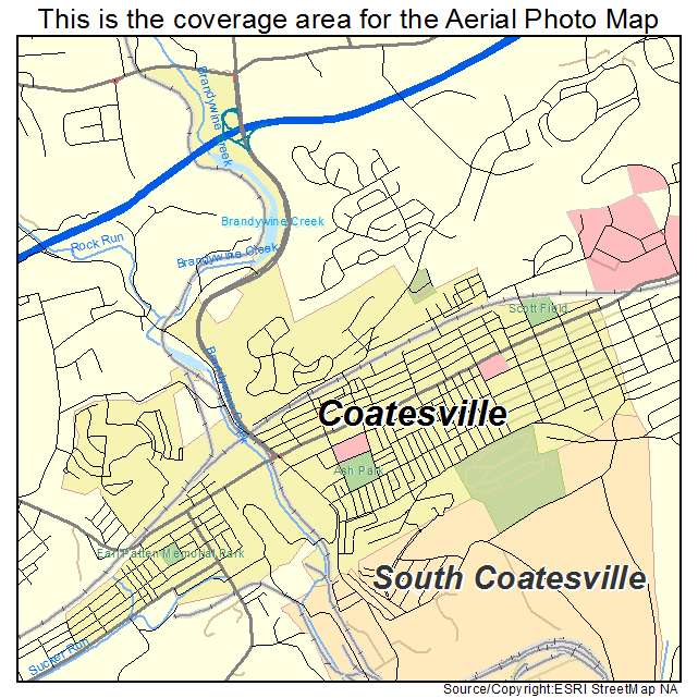 Coatesville, PA location map 