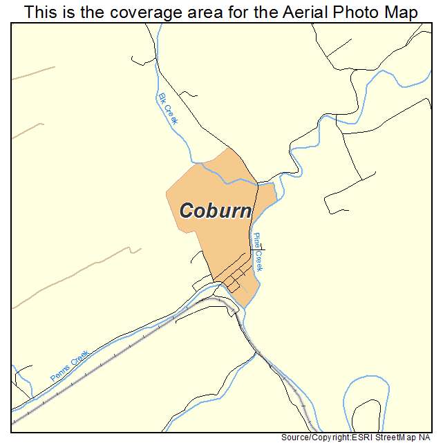 Coburn, PA location map 